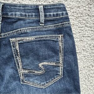 Silver Jeans Womens 32 Avery Skinny Selvedge Denim Big Stitch Embroidered Street